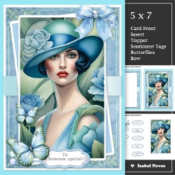 Art Deco Spring Lady Blue