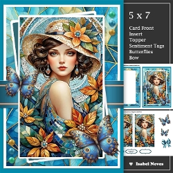 Mosaic Flower Hat Lady