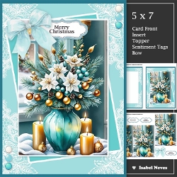 Christmas Lace Flower Vase