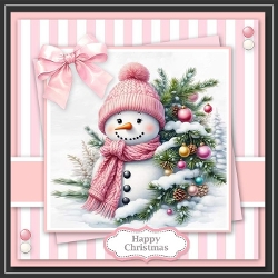 Frosty Pink Snowman