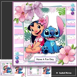 6x6 ~ Lilo And Stitch Birthday Girl