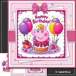 7x7 Peppa Pig Birthday Girl