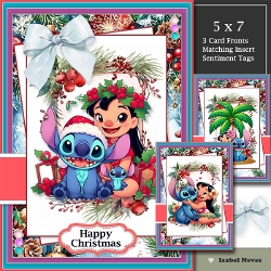 Set Of 3 ~ Lilo And Stitch Christmas
