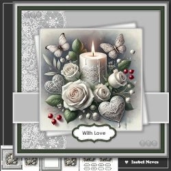 Floral Butterfly Love Candle
