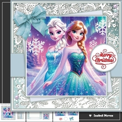 6x6 Princess Elsa And Anna Magical Christmas Wishes