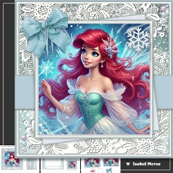 6x6 Princess Ariel Magical Christmas Wishes