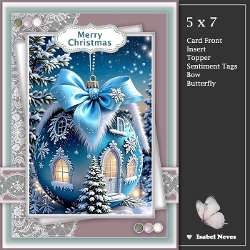 Sparkling Winter Blue Bauble