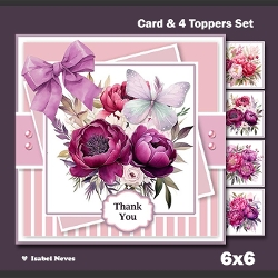 Set of 4 ~ Summer Blooms