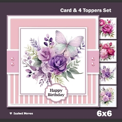 Set of 4 ~ Summer Blooms 2