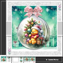 Beautiful Winnie The Pooh Christmas Bauble