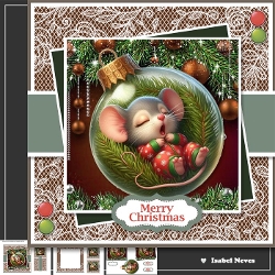 Night Before Christmas Sleeping Mouse Bauble