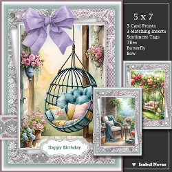 Set Of 3 ~5x7 Country Charm Greetings