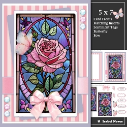 Lovely Rose Stained Glass Window