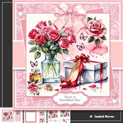 Pretty In Pink Lace Floral Birthday Wishes