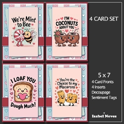5x7 ~ 4 Fun Love Cards