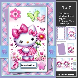 5x7 ~ Hello Kitty Birthday Wishes
