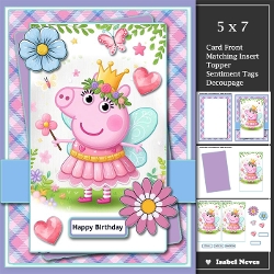 5x7 ~ Peppa Pig Birthday Wishes