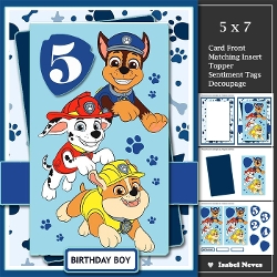 5x7 ~ Paw Patrol Birthday Boy Ages 2 t0 5