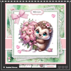 6x6 ~ Spring With Love Hedgehog