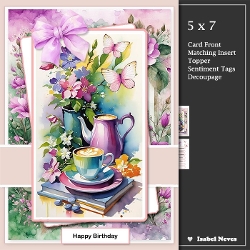 5x7 ~ Sip, Bloom, Repeat
