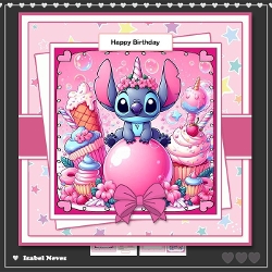 6x6 ~Stitch Birthday Greetings