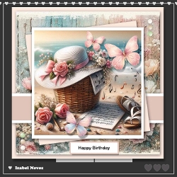 6x6 ~ Fluttering Coastal Charm
