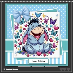 6x6 ~ Eeyore Birthday Wishes