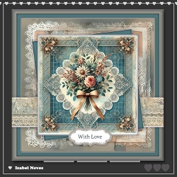 Image of cup667276_2073 - 6x6 ~ Lovely Lace Floral