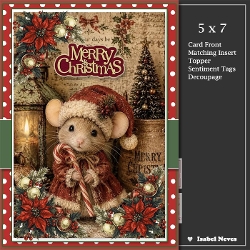 5x7 ~ Festive Christmas Mouse