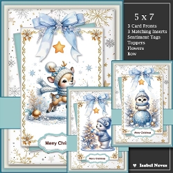 5x7 ~ Set Of 3 Cutest Christmas Animals