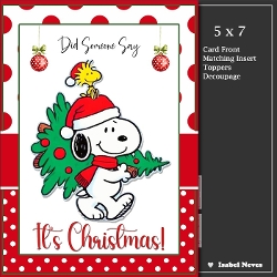 cup1455864_2073 - 5x7 ~ Its Christmas Snoopy