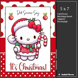 5x7 ~ Its Christmas Hello Kitty