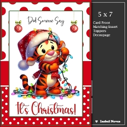5x7 ~ Its Christmas Tiger