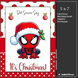 cup1456089_2073 - 5x7 ~ Its Christmas Spiderman