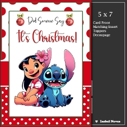 cup1456098_2073 - 5x7 ~ Its Christmas Lilo And Stitch