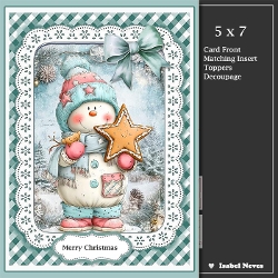 cup1456297_2073 - 5x7 ~ Cute Christmas Snowman