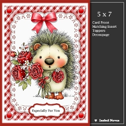 5x7 ~ Bouquet Hedgehog