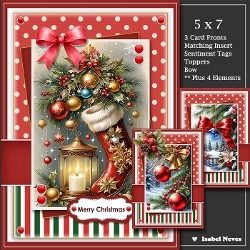 cup1456609_2073 - 5x7 ~ Set Of 3 Lovely Christmas Greetings 2