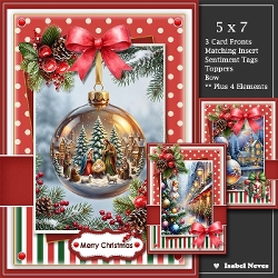 cup1456616_2073 - 5x7 ~ Set Of 3 Lovely Christmas Scenes
