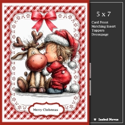 cup1457249_2073 - 5x7 ~ Cute Christmas Hugs And Kisses