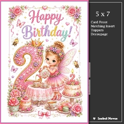 5x7 ~ Two Today Birthday Girl Tea Party