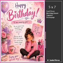 cup1457767_2073 - 5x7 ~ Amazing Girl Birthday