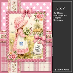 cup1457826_2073 - 5x7 ~ Pretty In Pink Bonnet Girl
