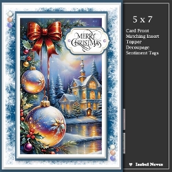 cup1464789_2073 - 5x7 ~ Christmas Steeple And Sparkle