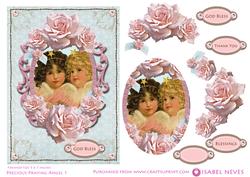 Double Blessing Angels Card