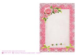 Purfect Princess ~ Pretty Kitten Decoupage Card Topper Inser