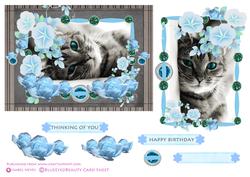 Blued Eyed Beauty Decopauge Card Front