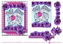 Happy Valentine with Love Decopauge Card Front