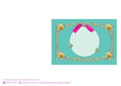 Easter, Spring, New Beginnings Decopauge Card Front Insert