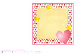 Cute Girl Birthday Decoupage Card Insert